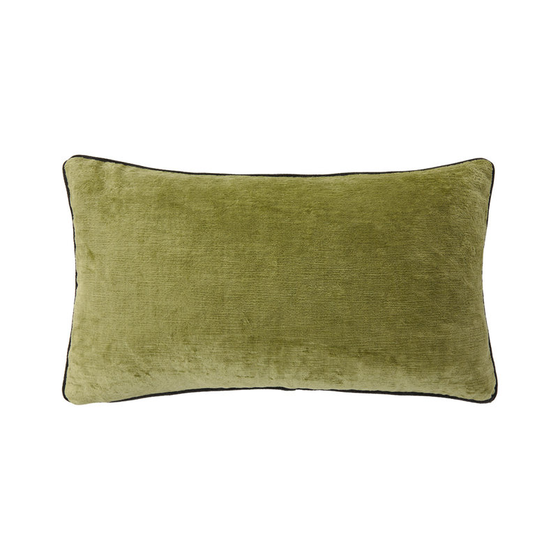 Boromee Velvet Pillow Cover & Insert, Navy, Rectangle 13"H x 22"W