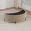 Repose-pieds de rangement moderne en forme de demi-lune de 47,2 po avec pieds en métal-1601361567