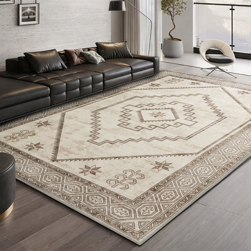 Vintage Oriental Area Rug – Living Room Large Rug for Cozy and Stylish Space, Rectangle 3'4" x 5'
