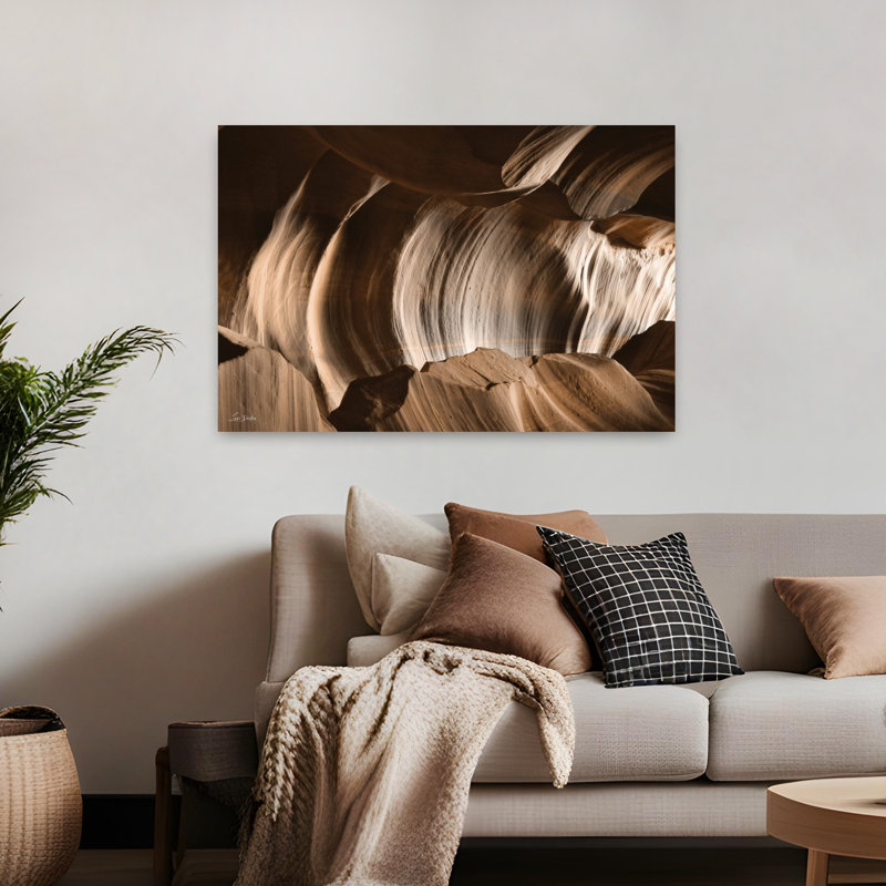 Canyon abstrait I, art contemporain abstrait, H 32 po x l 48 po