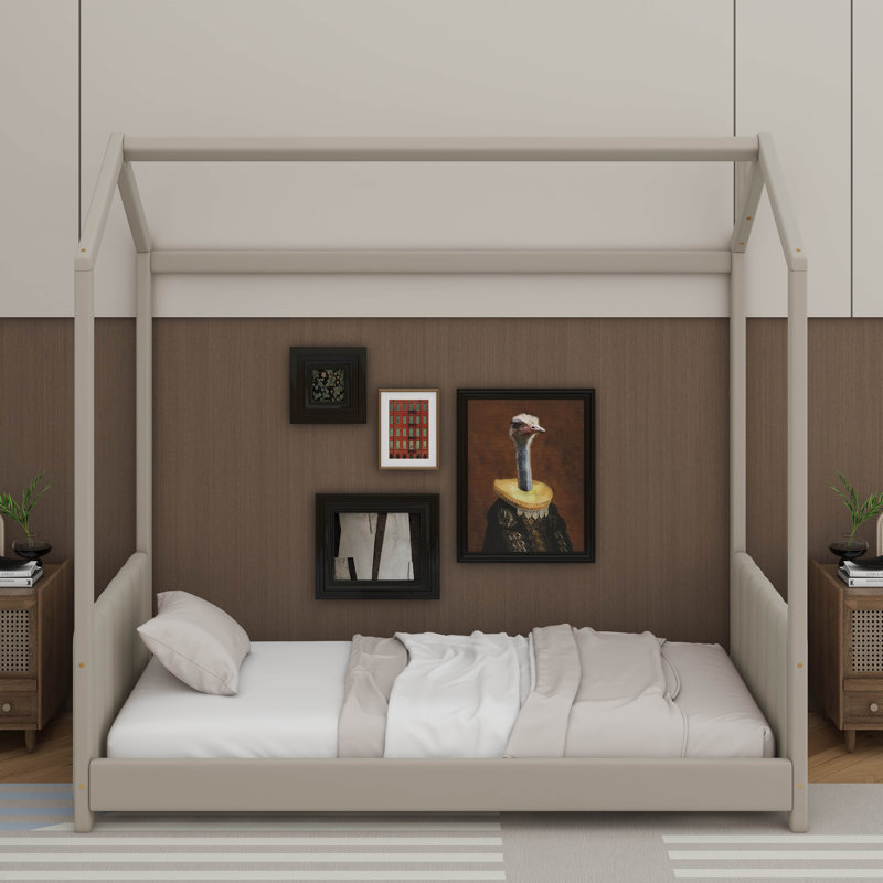 Lit simple en velours, Lit simple