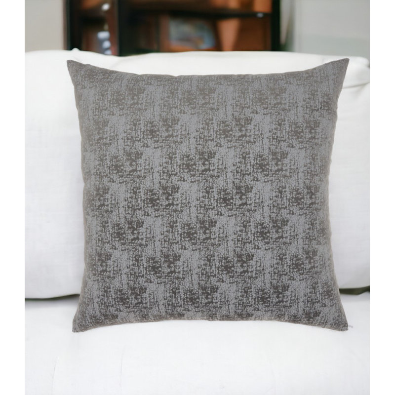 22" Abstract Throw Pillow, Slate Gray
