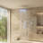 3-Function LED Light Thermostatic Rainfall Shower System with 6 Body Jets and Rough-in Valve-105831522