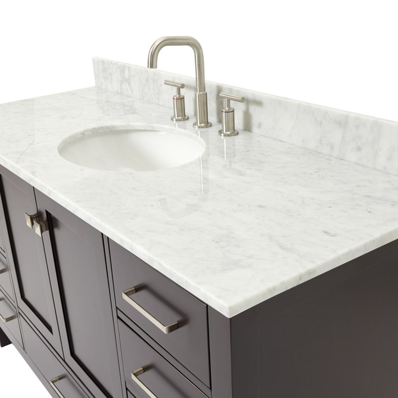 Ensemble de meuble-lavabo simple 55 po Flynt, Espresso