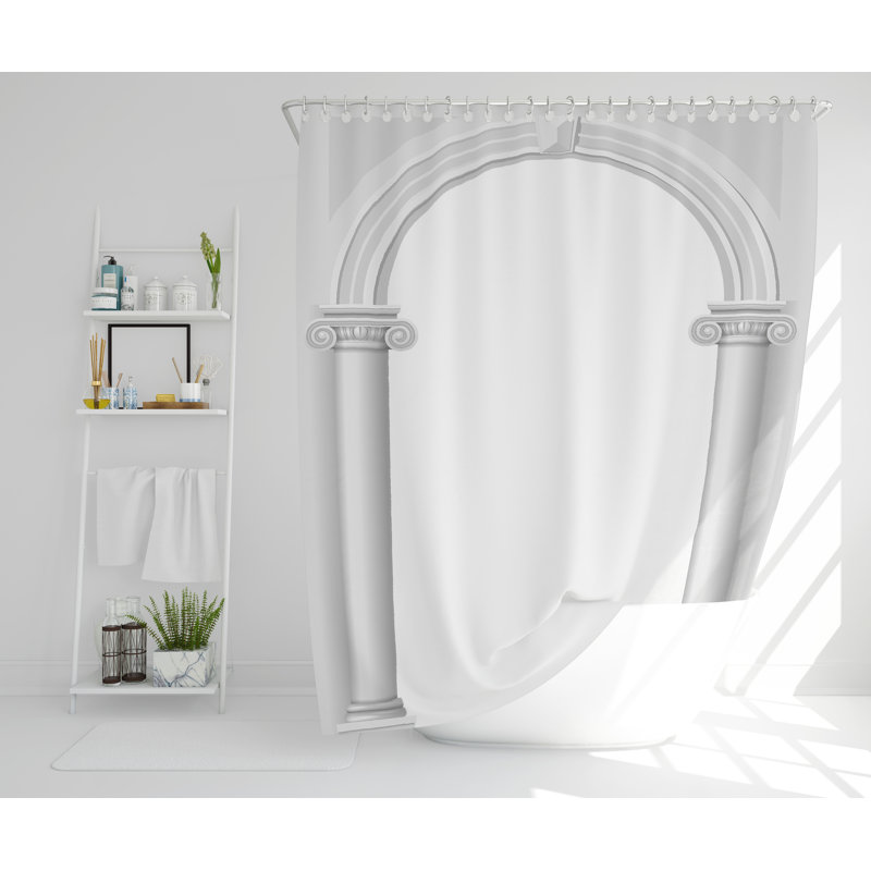 Fortner Polyester Shower Curtain, 168cm H x 168cm W