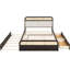 -Coloured Queen Platform Bed With Trundle And Storage Space Space Feature