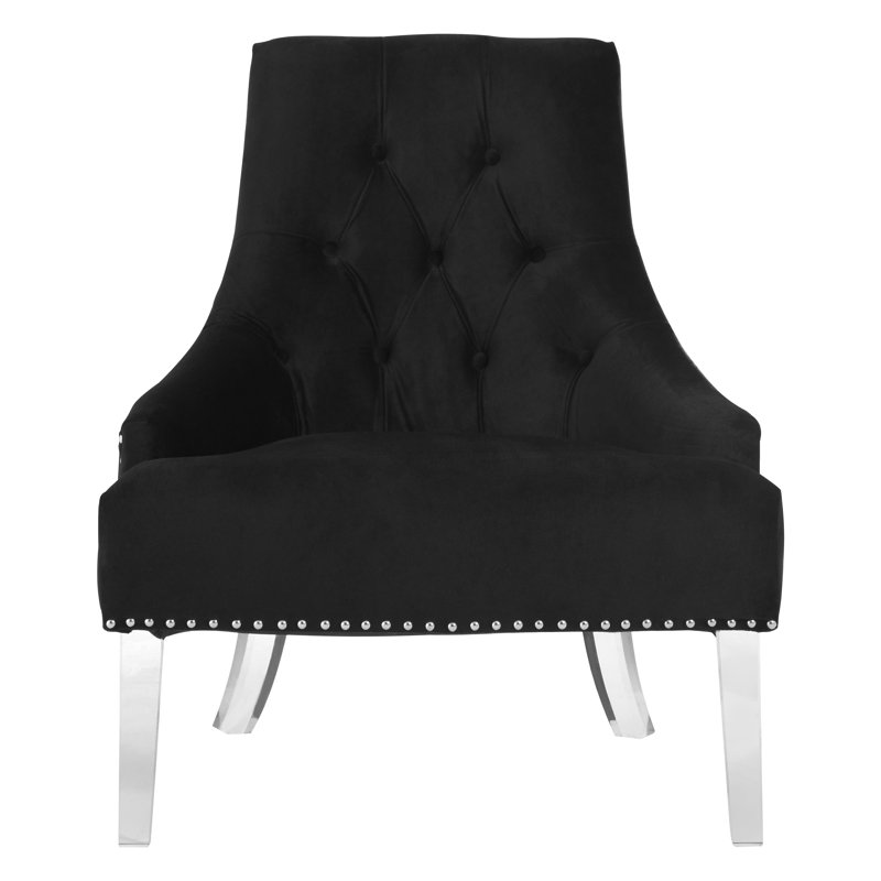 Sabrina Upholstered Armchair, Black