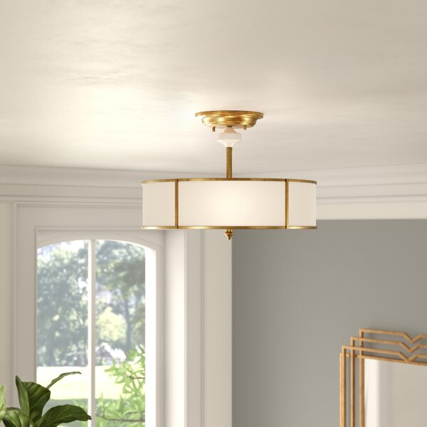 House of Hampton® Bozarth Glass Semi Flush Mount & Reviews | Wayfair