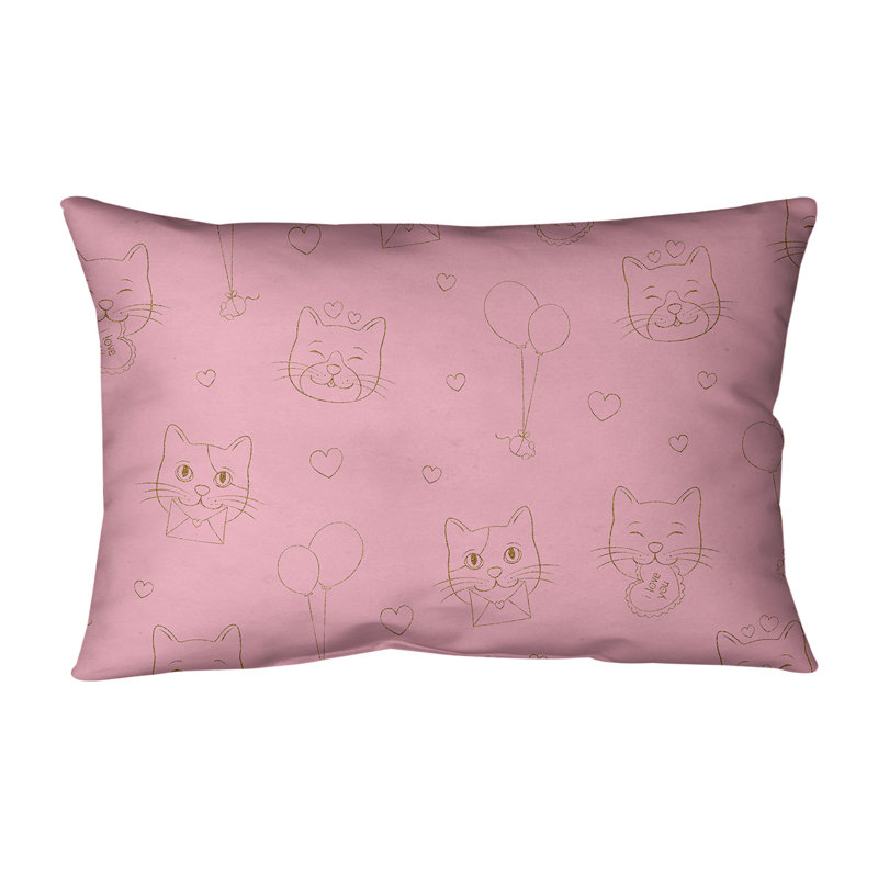 Coussin lombaire 14 po, Rose / Brun