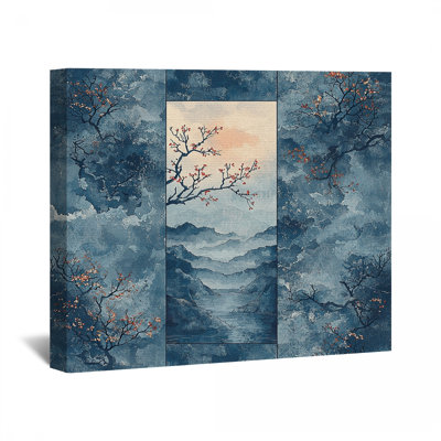 Toile de montagne avec toile tendue - décoration murale nature