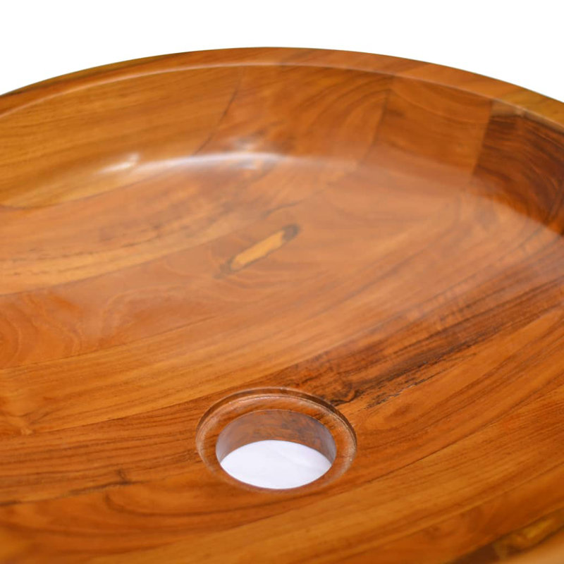 Alpen Home Rayford 400mm L x 400mm W Brown Wood Oval Sink