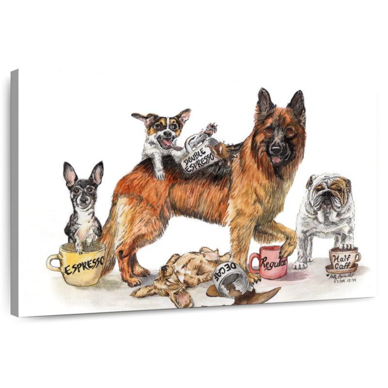 Brampt Coffee Dogs, 26" H x 39" W