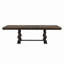 Table de salle à manger 9 pièces avec rallonge 2 fauteuils 6 chaises d'appoint rembourrées en tissu garniture cloutée mobilier de salle à manger classique-1403801664