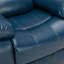 Fauteuil inclinable en cuir bleu marine