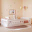 Lit plateforme en bois avec garde-corps-64471399