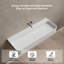 Lavabo de salle de bain cannelé à fixation murale 39 po x 18 po Monblari-126479010-133356776