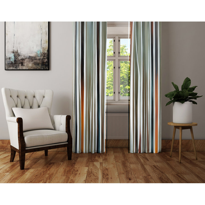 Semi Sheer Curtain Pair, 40" W x 82" L