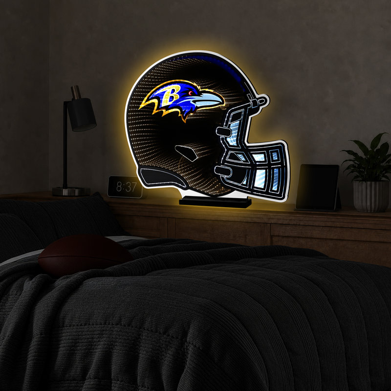 LUMINAIRE POUR casque de 24 pouces NFL Baltimore Ravens, NFL Baltimore Ravens