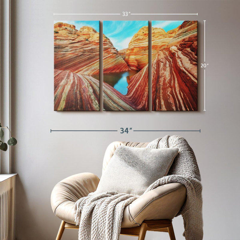 «Utah Antelope Canyon» sur toile, H 20 po x l 33 po x P 1,25 po