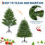 Pre-Lit Flocked Artificial Christmas Tree with Pine Cones,Full Natural Look Hinged Branch Xmas Tree for Home Office Winter Holiday Premium Stand & Easy Assembly for Indoor Decor-1576142836