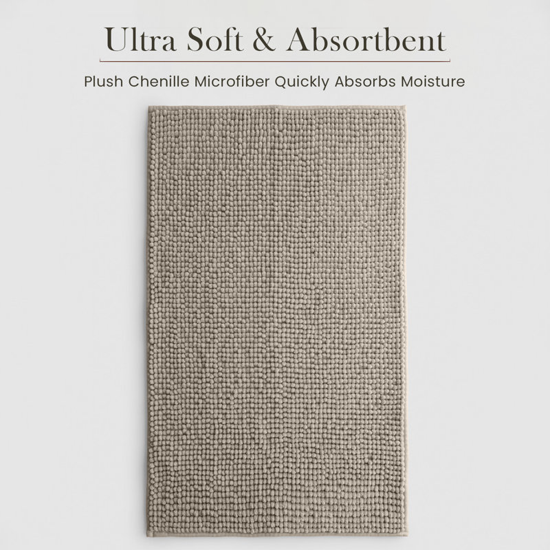Taigen Non-Slip Indoor Door Mat, Silver, 40x60cm