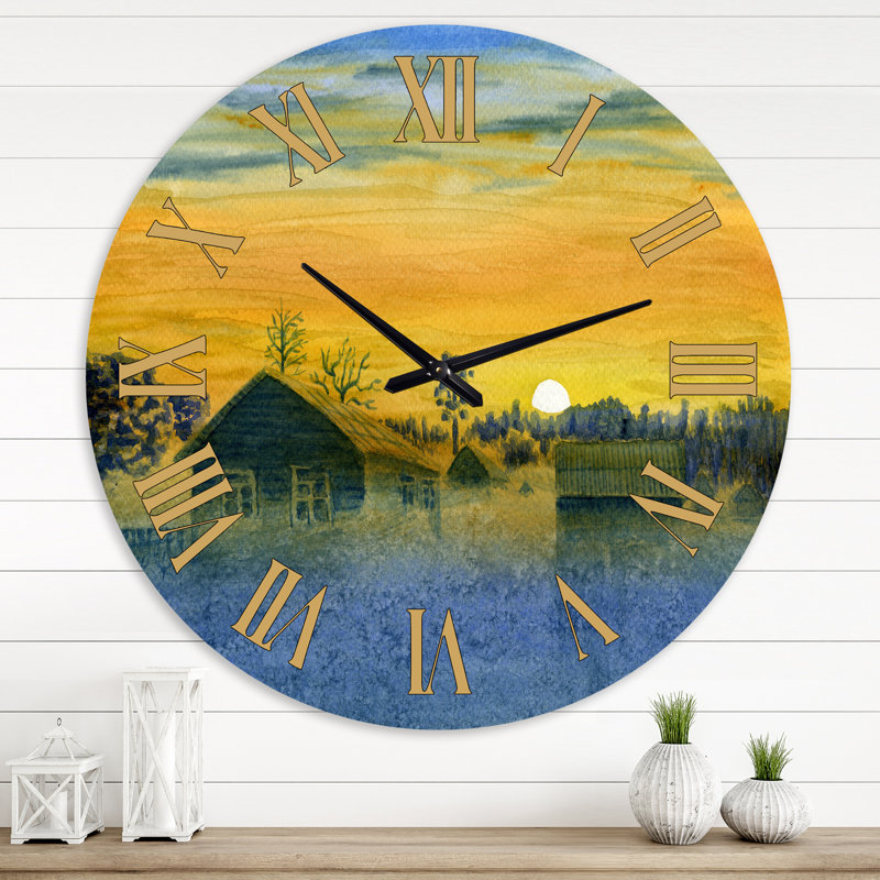 Horloge murale jaune, Médium