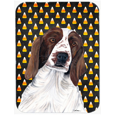 Planche à découper en verre springer épagneul en verre caroline trésors Halloween Candy Corn