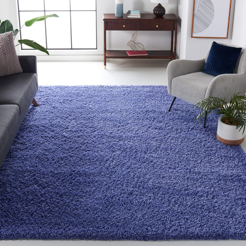 Tapis de couleur unie à poils longs Cania, Rectangle 6 pi 7 po x 9 pi 6 po