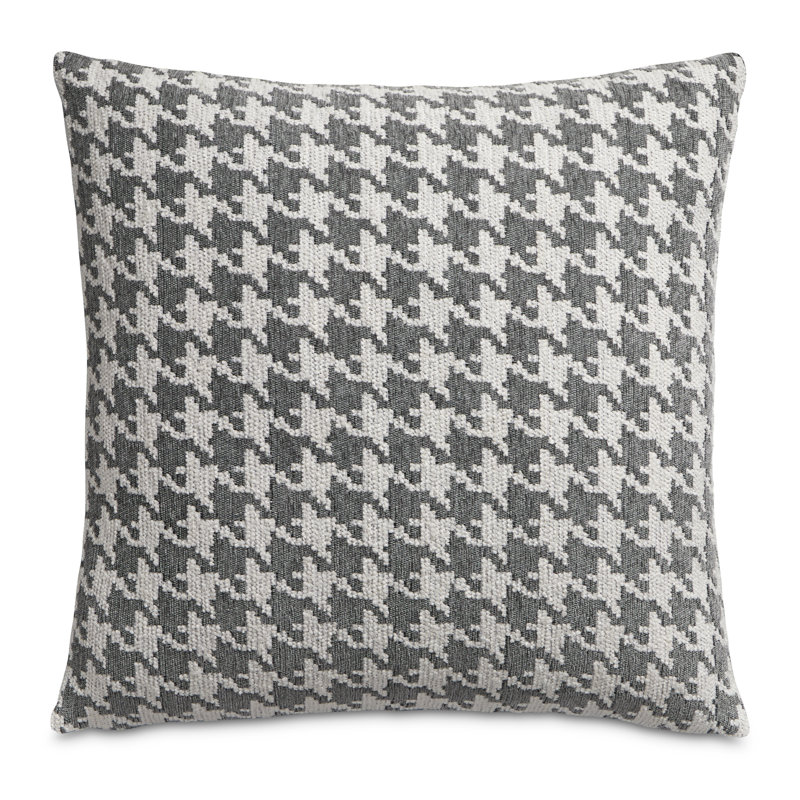 Georgia Houndstooth Feather Reversible Throw Pillow