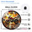 Horloge murale rouge avec motif de vitrail - 12 po