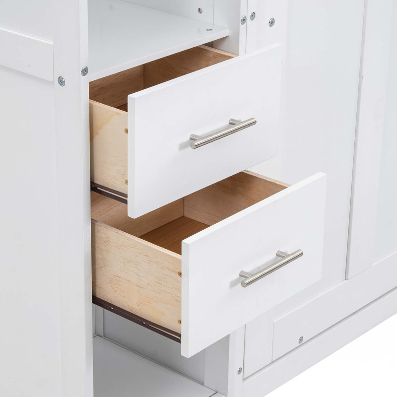 Lit escamotable avec casiers et armoires Murphy, Simple