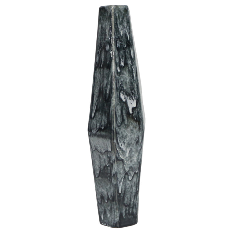 Hosley Medium Ceramic Vase, Abstract, 16"