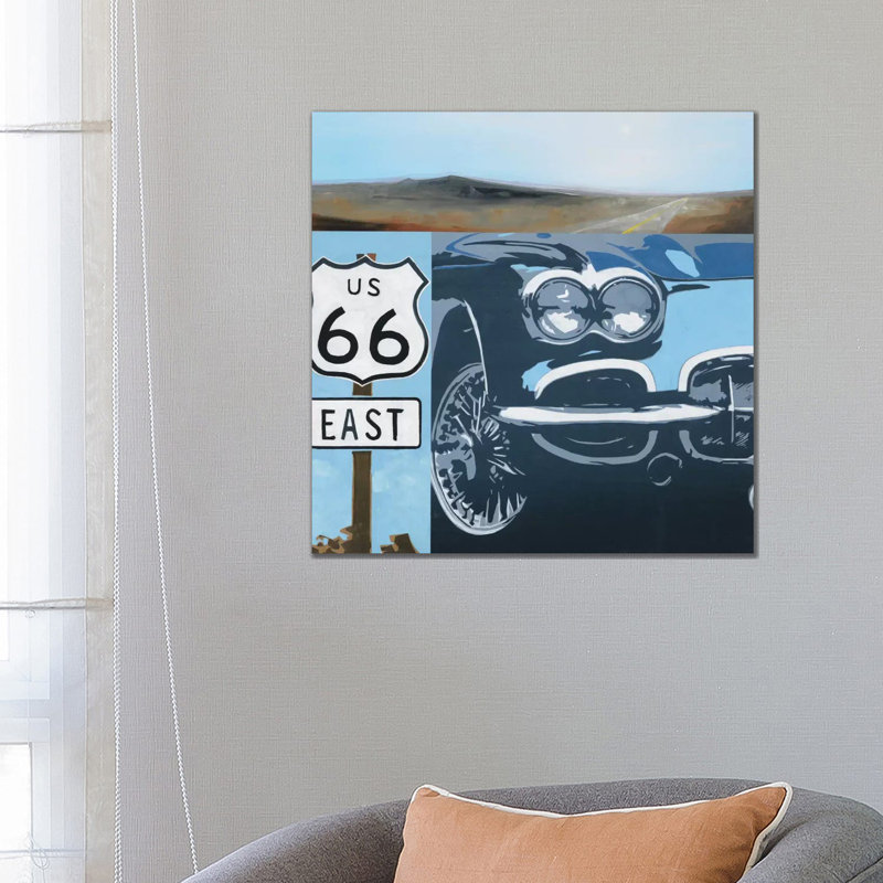 Route 66-A 1 Piece Wrapped Canvas Painting, 66.04 cm H x 66.04 cm W x 1.91 cm D
