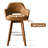 Blerina 26.5" Swivel  360-degree Faux Leather Upholstered Counter Stool Set of 2-87148078