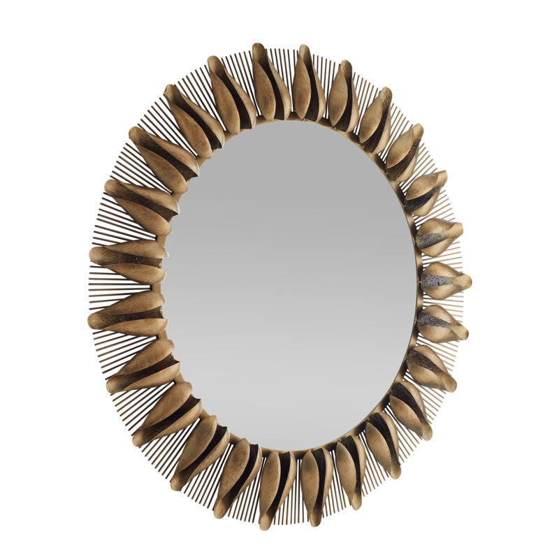 Goldie Round Iron Mirror