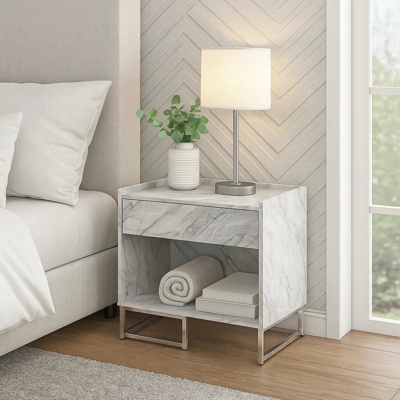 Table de bout avec rangement Ledjana