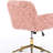 Artificial rabbit hair Home Office Chair with Metal Base, Adjustable Desk Chair Swivel Office Chair, Vanity Chair-766076667