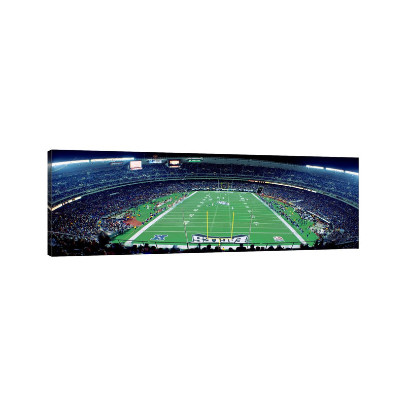 Philadelphia Eagles NFL Football Veterans Stadium Philadelphia PA - Wrapped Canvas Panoramic Print