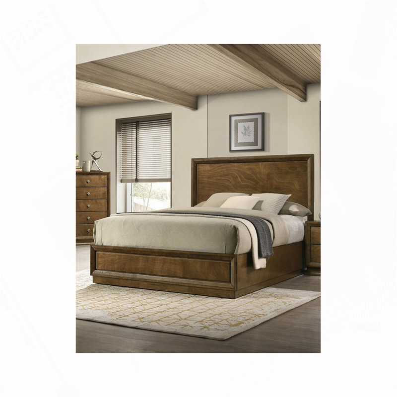 Lit plateforme Rustic Wood, Noyer