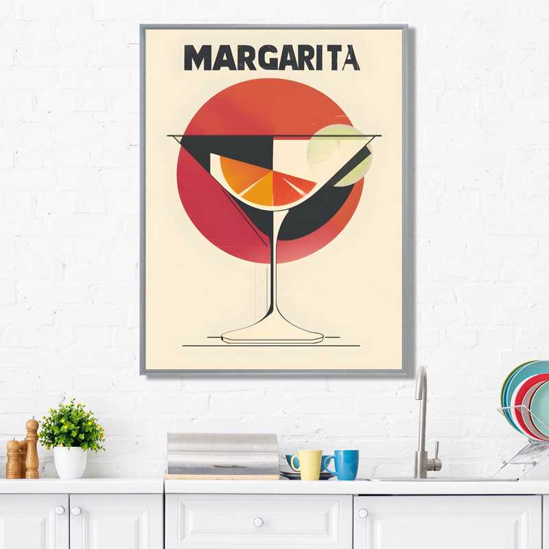 Pop Art, agrumes, impression d'art mural, Cadre flottant argent, H 32 po x l 16 po
