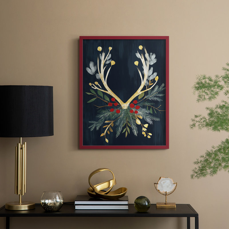 Reproduction encadrée - bois massif, H 11 po x l 9 po, Rouge