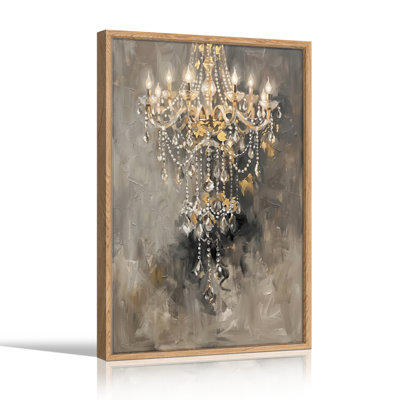 «Chandelier Art», reproduction d'art sur toile, ensemble de 1