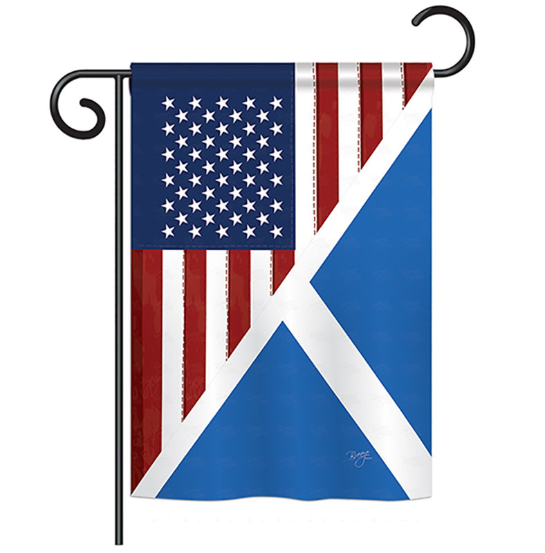 Drapeau de maison / jardin en polyester à 2 côtés American Ecosse, H 18 po x l 13 po