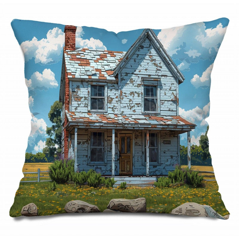 Bridge Throw Pillow, Landmark  Pillows, 16"H x 16"W