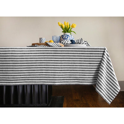 Amalfi Stripe - 100% Pure Linen Tablecloth