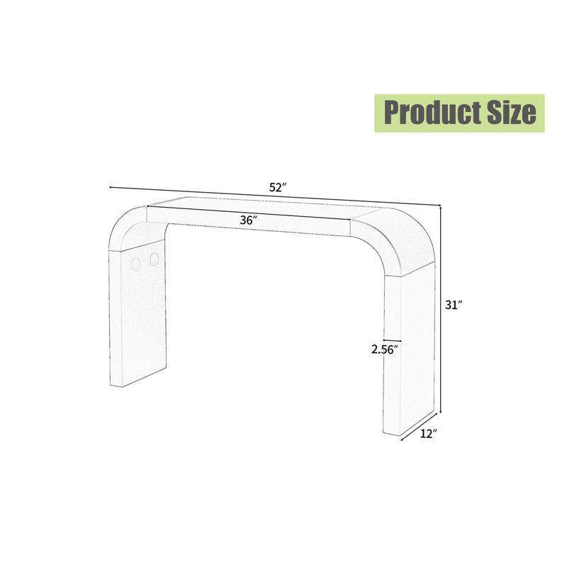 Minimalist Console Table, White