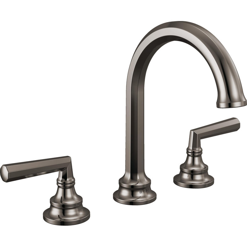 Beauclere™ Widespread Lavatory Faucet With Arc Spout, Lever Handle, Brilliance Black Onyx