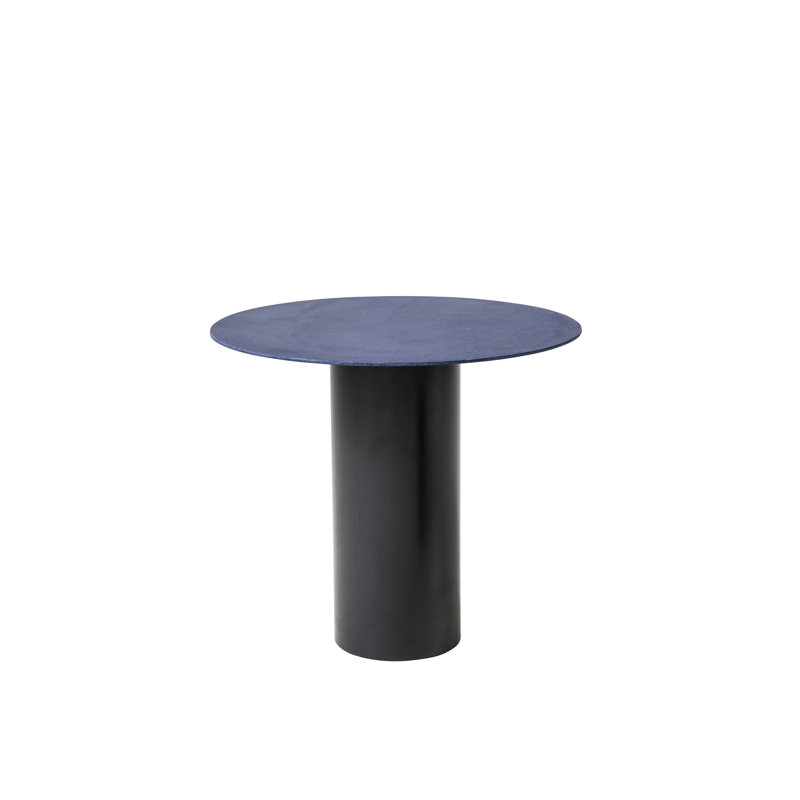 Mush Marble End Table, Blue, 12.25" H x 19.75" W x 19.75" D