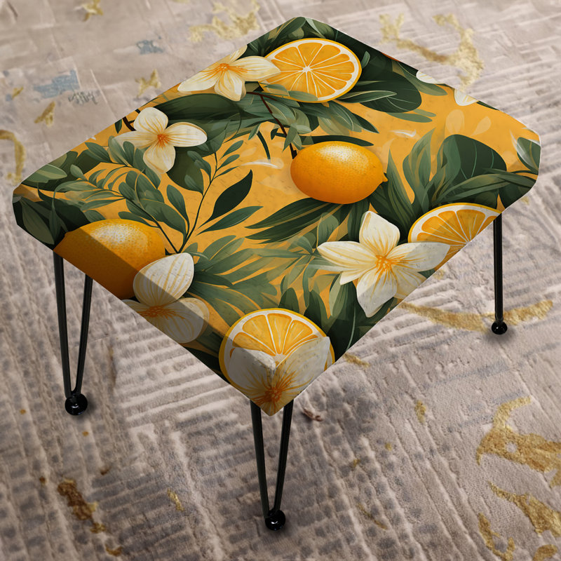 Mango Sunset - motif tropical - repose-pieds rectangulaire tropical