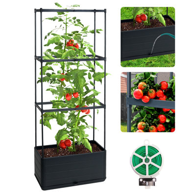 Lit de jardin surélevé avec treillis 43,4 po